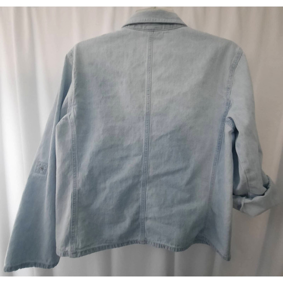 Chicos Design Light Wash Denim Jacket - Picture 3 of 11